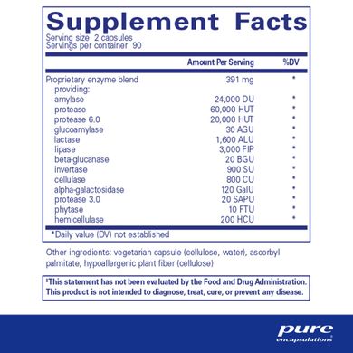 Травні ферменти Pure Encapsulations (Digestive Enzymes Ultra) 180 капсул