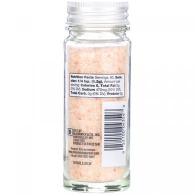 Himalayan Pink Salt, McCormick Gourmet Global Selects, 96 g.