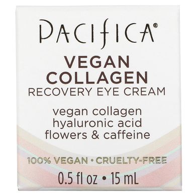 Pacifica, Веганський колаген, що відновлює крем для шкіри навколо очей, 0,5 рідкої унції (15 мл)