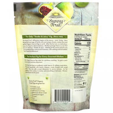 Sunny Fruit, Organic fig, 5 packets of 1.76 ounces (50 g) each.