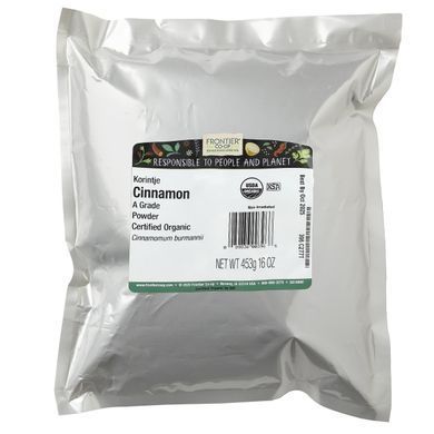 Порошок корицы Коринтия класса А, Frontier Natural Products, 16 унц. (453 г) купить в Киеве и Украине
