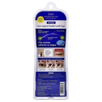 D-UP, Wonder Eyelid Tape, Extra, Clear, 120 Tapes