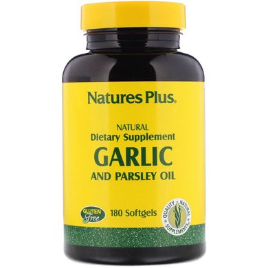 Масло часнику і петрушки Nature's Plus (Garlic and Parsley Oil) 180 капсул