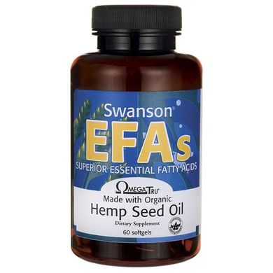 Олія з насіння конопель (ОмегаТру), Hemp Seed Oil (OmeгaTru), Swanson, 1 г, 60 капсул
