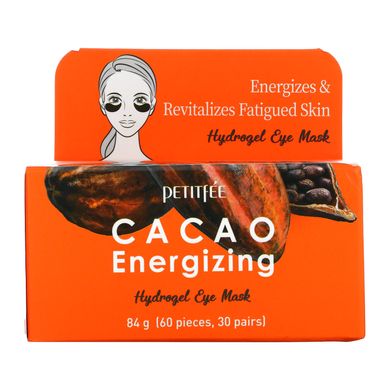 Petitfee, Енергетична гідрогелева маска для очей з какао, 30 пар/60 штук, 84 г