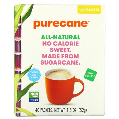 Purecane, солодке безкалорійне, 40 пакетів по 1,3 г