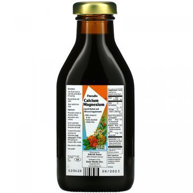 Gaia Herbs, Floradix, calcium and magnesium, 8.5 fluid ounces (250 ml)