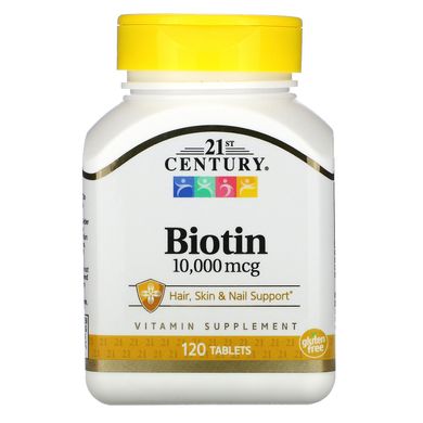 Біотин 21st Century (Biotin) 10000 мкг 120 таблеток