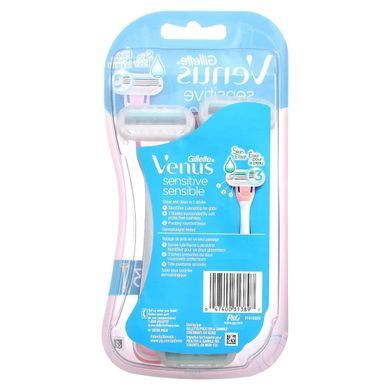 Бритвы, Venus, SkinElixir, Sensitive, Gillette, 3 одноразовые бритвы купить в Киеве и Украине