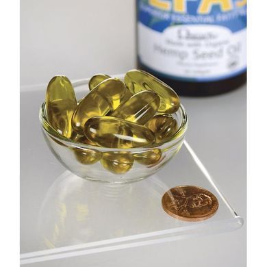 Масло из семян конопли (ОмегаТру), Hemp Seed Oil (OmeгaTru), Swanson, 1 г, 60 капсул купить в Киеве и Украине