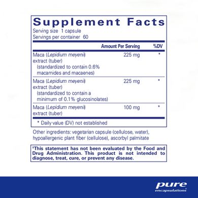 Мака Pure Encapsulations (Maca-3) 550 мг 60 капсул