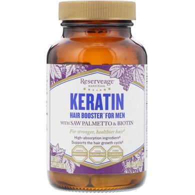 Кератин для чоловіків ReserveAge Nutrition (Keratin) 60 капсул