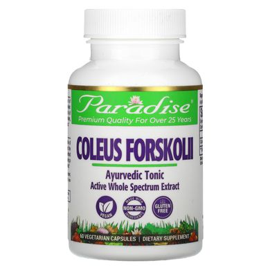 Колеус форсколіі Paradise Herbs (Coleus forskolii) 250 мг 60 капсул
