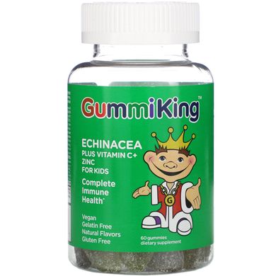 Ехінацея з вітаміном С і цинком, Для дітей, GummiKing, 60 жувальних таблеток