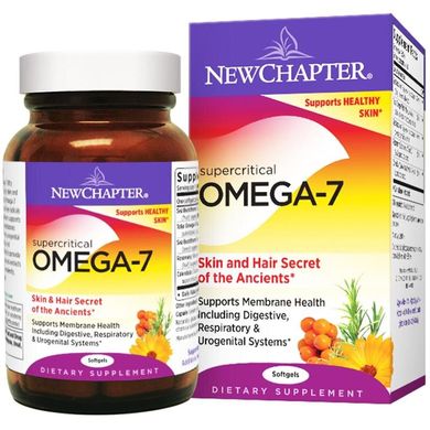 Омега-7, Supercritical Omega-7, New Chapter, 30 гелевих капсул