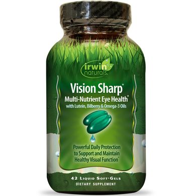 Vision Sharp, Питательные вещества для здоровья глаз, Irwin Naturals, 42 жидких гелевых капсулы купить в Киеве и Украине