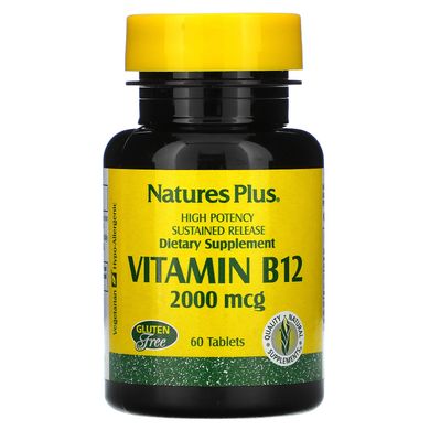 Витамин B12 Nature's Plus (Vitamin B12) 2000 мкг 60 таблеток купить в Киеве и Украине