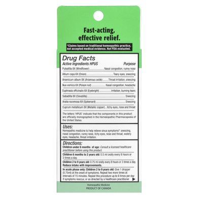 Пероральная жидкость, малина, Kids Relief, Sinus Oral Liquid, Raspberry, Homeolab USA, 25 мл купить в Киеве и Украине