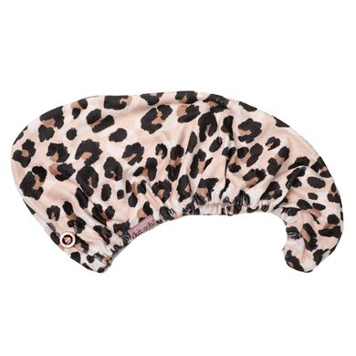 Швидковисихаючий рушник для волосся з мікрофібри, з леопардовим принтом, Kitsch, 1 шт.