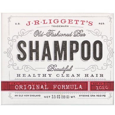 Твердий шампунь-мило традиційний без аромату JR Liggett's (Shampoo Original Formula) 99 г