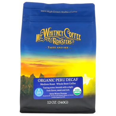 Кава Перу в зернах Mt. Whitney Coffee Roasters 340 г