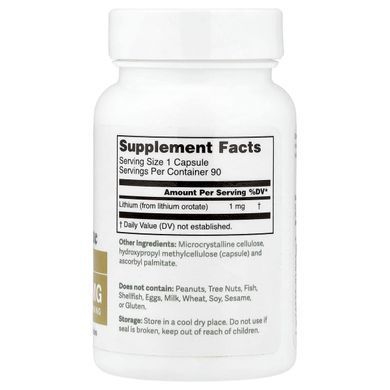 Dr. Murray's Lithium Orotate 1 mg 90 Vegan Capsules