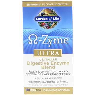 Комплекс травних ферментів Garden of Life (O-Zyme Ultimate Digestive Enzyme Blend) 180 капсул