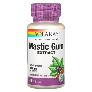 Екстракт мастикової смоли Solaray (Mastic Gum Extract) 500 мг 45 вегетаріанських капсул