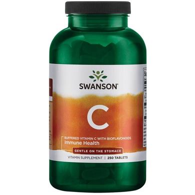 Забуферений вітамін С з біофлавоноїдами, Buffered Vitamin C with Bioflavonoids, Swanson, 1,000 мг 250 таблеток