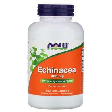 Ехінацея Now Foods (Echinacea) 400 мг 250 рослинних капсул