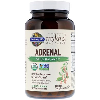 Адренало Garden of Life (Adrenal Daily Balance MyKind Organics) 120 таблеток