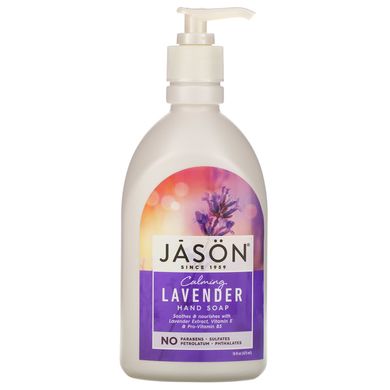 Заспокійливе мило для рук з лавандою Jason Natural (Hand Soap) 473 мл