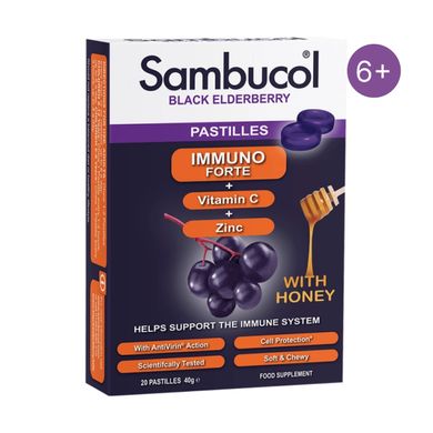 Immuno Forte Pastilles - 20 pastilles Sambucol