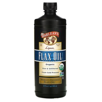 Органічне лляне масло з лігнанів Barlean's (Lignan Flax Oil) 944 мл
