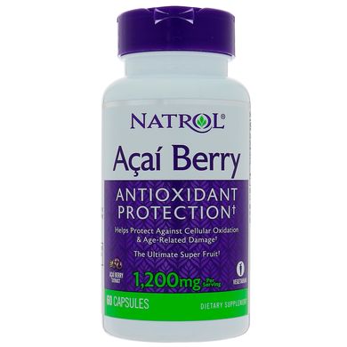 Асаї Natrol (AcaiBerry) 1200 мг 60 капсул