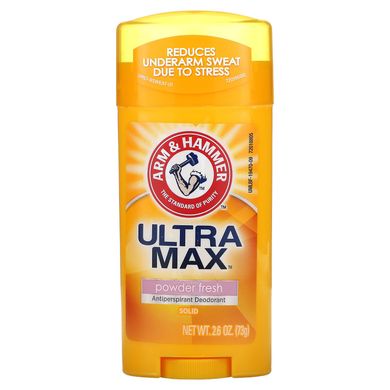 UltraMax, твердий дезодорант-антіпреспірант, для жінок, порошковий і свіжий, Arm,Hammer, 73 г