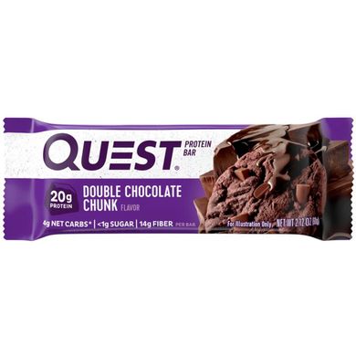 Протеїнові батончики Quest, Подвійний шоколадний шматок, Quest Nutrition, 12 батончиків, 2,12 унції (60 г) кожен
