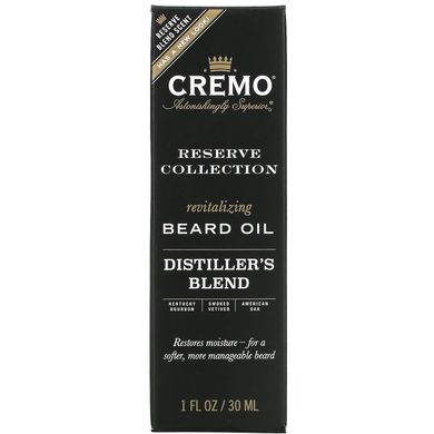 Cremo, Reserve Colection, олія для бороди, суміш дистиляторів, 1 рідка унція (30 мл)