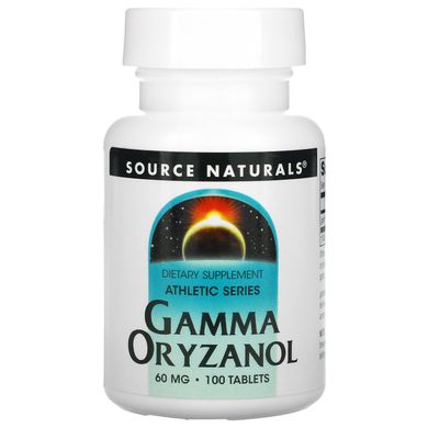 Гамма Оризанол, Gamma Oryzanol, Source Naturals, 60 мг, 100 таблеток