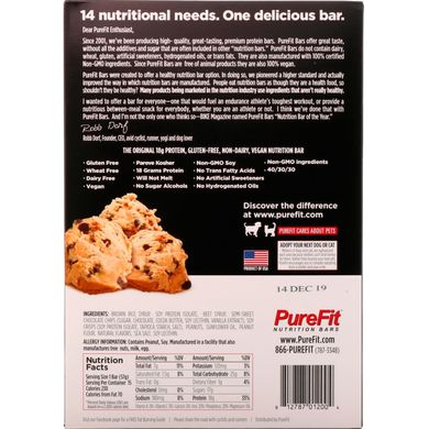 Premium Nutrition Bars, Арахісова олія і Шоколадні чіпи, PureFit Bars, 15 штук по 2 унції (57 г) кожна