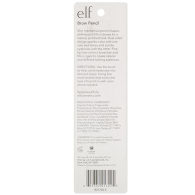 Олівець для брів, нейтральний коричневий, ELF Cosmetics, 0,006 унц (0,18 г)