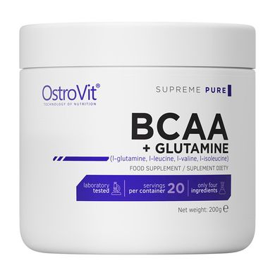 100% BCAA+Glutamine OstroVit 200 g pure