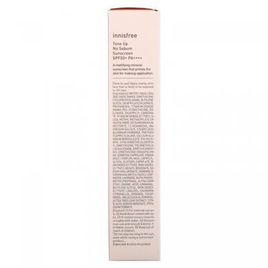 Innisfree, Тонізуючий сонцезахисний засіб без шкірного сала, SPF50 + PA ++++, 1,69 рідких унцій (50 мл)