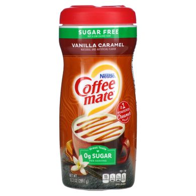 Coffee Mate, Сухі вершки для кави, без цукру, ванільна карамель, 10,2 унції (289,1 г)