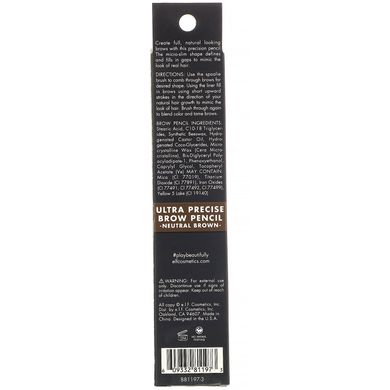 Олівець для брів «суперточне нанесення», нейтральний коричневий, E.L.F., 0,05 г