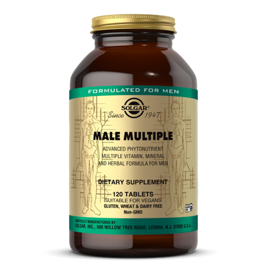 Мультивітаміни для чоловіків Solgar (Male Multiple) 120 таблеток
