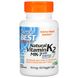 Натуральный витамин K2, Natural Vitamin K2 MK-7 with MenaQ7, Doctor's Best, 45 мкг, 60 вегетарианских капсул фото