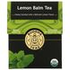 Buddha Teas, Органический травяной чай, лимонный бальзам, 18 чайных пакетиков, 0,83 унции (24 г) фото
