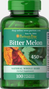 Горькая диня, Bitter Melon, Puritan's Pride, 450 мг, 100 капсул купить в Киеве и Украине