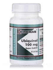 Убіхінон 100 мг, Ubiquinol 100 mg, Kirkman labs, 30 мягких гелевых капсул